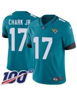 Men's Jacksonville Jaguars #17 DJ Chark Jr. Blue 2019 100th Season Vapor Untouchable Limited Stitched NFL Jersey