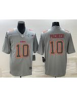 Men's Kansas City Chiefs #10 Isiah Pacheco Gray Super Bowl LVII Patch Atmosphere Fashion Stitched Jersey
