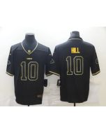 Men's Kansas City Chiefs #10 Tyreek Hill Black/Gold Salute To service Limited Stitched Jersey