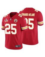 Men's Kansas City Chiefs #25 Clyde Edwards-Helaire Red 2021 Super Bowl LV Stitched NFL Jersey