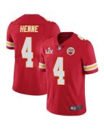 Men's Kansas City Chiefs #4 Chad Henne Red 2021 Super Bowl LV Stitched NFL Jersey