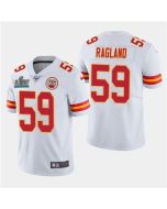 Men's Kansas City Chiefs #59 Reggie Ragland White Super Bowl LIV With 100th Season Patch Vapor Untouchable Limited Stitched NFL Jersey