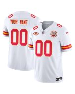 Men's Kansas City Chiefs Active Player Custom White 2023 F.U.S.E. With "NKH" Patch Vapor Untouchable Limited Stitched Jersey