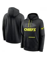Men's Kansas City Chiefs Black Volt Pullover Hoodie