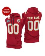 Men's Kansas City Chiefs Customized Red Limited Edition Sleeveless Hoodie