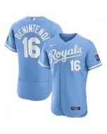 Men's Kansas City Royals #16 Andrew Benintendi Light Blue Flex Base Stitched Jersey