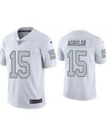 Men's Las Vegas Raiders #15 Nelson Agholor White Color Rush Limited Stitched Jersey