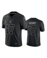 Men's Las Vegas Raiders #17 Davante Adams Black Reflective Limited Stitched Football Jersey