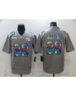 Men's Las Vegas Raiders #28 Josh Jacobs 2020 Grey Crucial Catch Limited Stitched Jersey