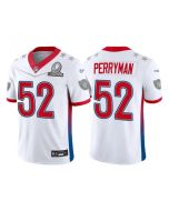 Men's Las Vegas Raiders #52 Denzel Perryman 2022 White AFC Pro Bowl Stitched Jersey