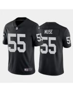 Men's Las Vegas Raiders #55 Tanner Muse Black Vapor Untouchable Limited Stitched Jersey
