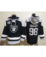 Men's Las Vegas Raiders #98 Maxx Crosby Black Ageless Must-Have Lace-Up Pullover Hoodie