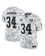 Men's Las Vegas Raiders Bo Jackson Arctic Camo 2024 Salute to Service Retired Player Limited Jersey