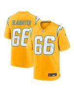 Men's Los Angeles Chargers #66 Jake Slaughter Gold 2026 NFL Draft Game Jersey (Gold)