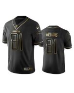 Men's Los Angeles Chargers #81 Mike Williams 2019 Black Gold Edition Stitched NFL Jersey