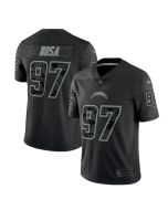 Men's Los Angeles Chargers #97 Joey Bosa Black Reflective Limited Stitched Football Jersey