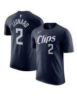 Men's Los Angeles Clippers #2 Kawhi Leonard Navy 2023/24 City Edition Name & Number T-Shirt