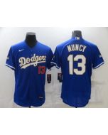 Men's Los Angeles Dodgers #13 Max Muncy Royal Blue Championship Flex Base Stitched MLB Jersey