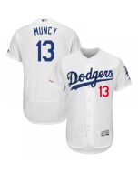 Men's Los Angeles Dodgers #13 Max Muncy White 2019 Spring Training Flex Base Stitched MLB Jersey