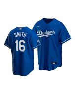 Men's Los Angeles Dodgers #16 Will Smith Blue 2020 World Series Champions Home Patch Stitched Jersey