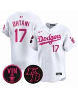 Men's Los Angeles Dodgers #17 Shohei Ohtani White 2026 Mother's Day Vapor Premier Limited Stitched Baseball Jersey (White)