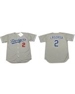 Men's Los Angeles Dodgers #2 Tommy Lasorda Grey Stitched MLB Jersey