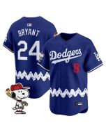 Men's Los Angeles Dodgers #24 Kobe Bryant Royal LAD x Peanuts 2026 Baseball Jersey