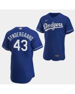 Men's Los Angeles Dodgers #43 Noah Syndergaard Blue Flex Base Stitched Baseball Jersey