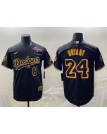 Men's Los Angeles Dodgers #8 Kobe Bryant Black Stitched Baseball Jersey (Style 3)