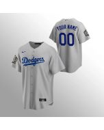 Men's Los Angeles Dodgers ACTIVE PLAYER Custom Grey 2020 World Series Bound Stitched MLB Jersey