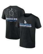 Men's Los Angeles Dodgers Black 2025 World Series Champions Signature Roster T-Shirt (Black)