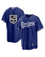 Men's Los Angeles Dodgers & Kings Royal Cool Base Stitched Jersey