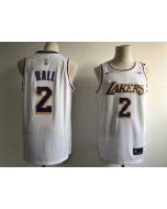 Men's Los Angeles Lakers #2 Lonzo Ball New White Wish Stitched NBA Jersey