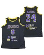 Men's Los Angeles Lakers Front #8 'Legend' Back #24 'Mamba' Kobe Bryant Black Stitched Jersey