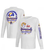 Men's Los Angeles Rams 2022 White Super Bowl LVI Champions Long Sleeve T-Shirt