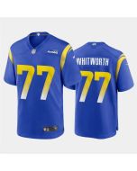 Men's Los Angeles Rams #77 Andrew Whitworth 2020 Royal Stitched Jersey