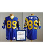 Men's Los Angeles Rams #89 Fred Dryer Blue Stitched Jersey