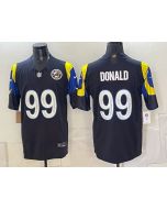 Men's Los Angeles Rams #99 Aaron Donald Black With Patch 2025 Rivalries Collection Vapor F.U.S.E. Limited Jersey (Black)