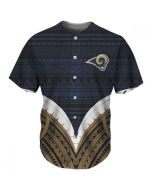 Men's Los Angeles Rams Navy Baseball Jersey
