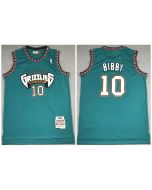 Men's Memphis Grizzlies #10 Mike Bibby 1998-99 Green Throwback Stitched Jersey