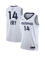 Men's Memphis Grizzlies #14 Zach Edey White 2024 Draft Association Edition Stitched Jersey