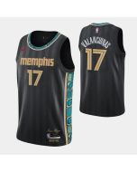 Men's Memphis Grizzlies #17 Jonas Valanciunas 2020-21 Black City Edition Stitched NBA Jersey