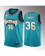 Men's Memphis Grizzlies #36 Marcus Smart Teal Classic Edition Stitched Basketball Jersey
