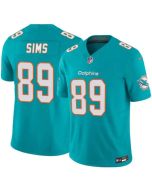 Men's Miami Dolphins #89 Ben Sims Aqua 2026 F.U.S.E. Vapor Limited Stitched Football Jersey (2026)