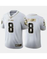 Men's Minnesota Vikings #8 Kirk Cousins White 2019 100th Season Golden Edition Limited Stitched NFL Jersey
