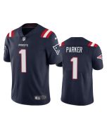 Men's New England Patriots #1 DeVante Parker Navy Vapor Untouchable Limited Stitched Jersey