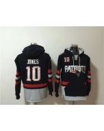 Men's New England Patriots #10 Mac Jones Black Ageless Must-Have Lace-Up Pullover Hoodie