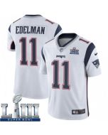 Men's New England Patriots #11 Julian Edelman White Super Bowl LIII Vapor Untouchable Limited Stitched NFL Jersey
