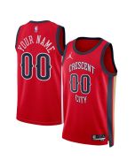 Men's New Orleans Pelicans Red Swingman Statement Edition Custom Jersey (Red)