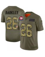 Men's New York Giants #26 Saquon Barkley 2019 Olive/Camo Salute To Service Limited Stitched NFL Jersey